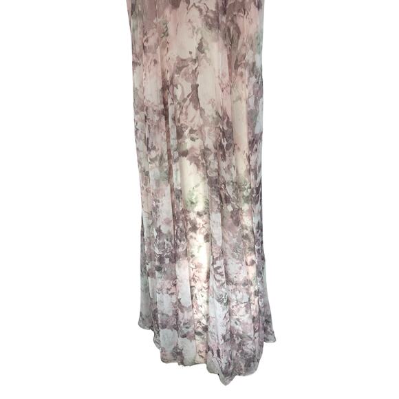 Jenny Yoo Lilac Blush Pink Romantic Whimsical Floral Formal Maxi Dress Size 6 - Picture 6 of 15